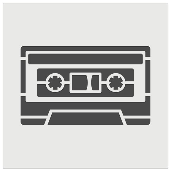 Classic Cassette Mix Tape Music Stereo DIY Cookie Wall Craft Stencil - 3.5 Inch