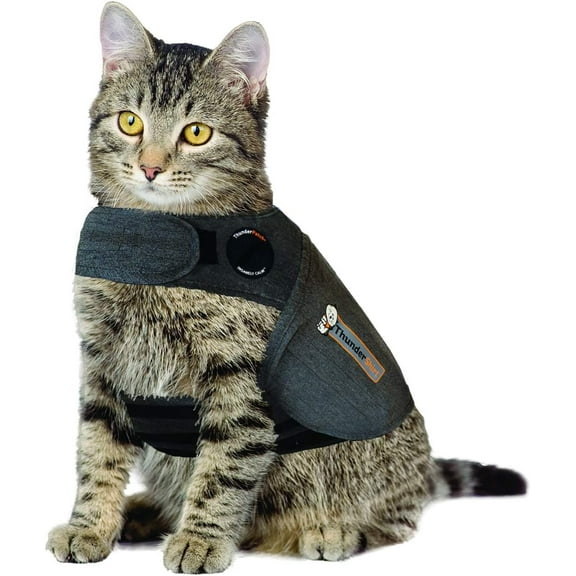 Classic Cat Anxiety Jacket, Heather Gray, Medium (9 to 13 lbs), THU-009
