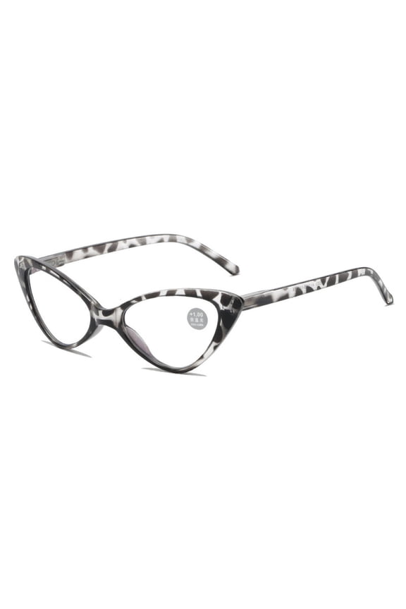 Classic Cat Eye Reading Glasses 2.00 for Women Blue Light Blocking Retro Readers, Ladies Plastic Spring Hinge Gray Tortoiseshell Presbyopia Glasses +2.00 Strength