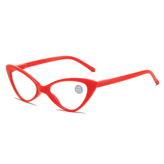 Classic Cat Eye Reading Glasses 3.50 for Women Blue Light Blocking Retro Readers, Ladies Plastic Spring Hinge Red Presbyopia Glasses +3.50 Strength