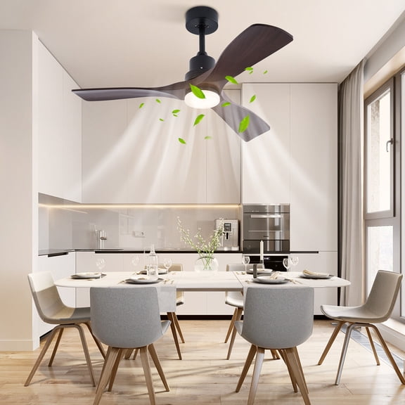 Classic Ceiling Light with Fan,6 Speed 42"LED Indoor Low Noise Ceiling Fan W/ Reverse Function,3000-4500-6000K