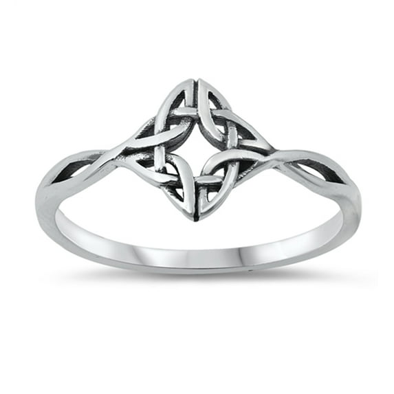 Classic Celtic Knot Twist Ring .925 Sterling Silver Band Jewelry Female Male Unisex Size 4