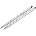 thumbnail image 1 of Cross Classic Century Refillable Medium Ballpoint Pen and 0.5mm Pencil Set, Includes Premium Gift Box - Satin Chrome, 1 of 3