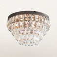 Classic Chandelier Look Raindrop Elegance FacetedGlass Crystals Flush