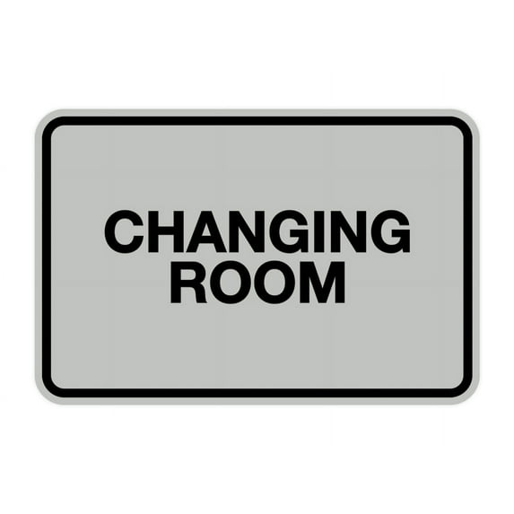 Classic Changing Room Sign (Lt Gray) - Medium