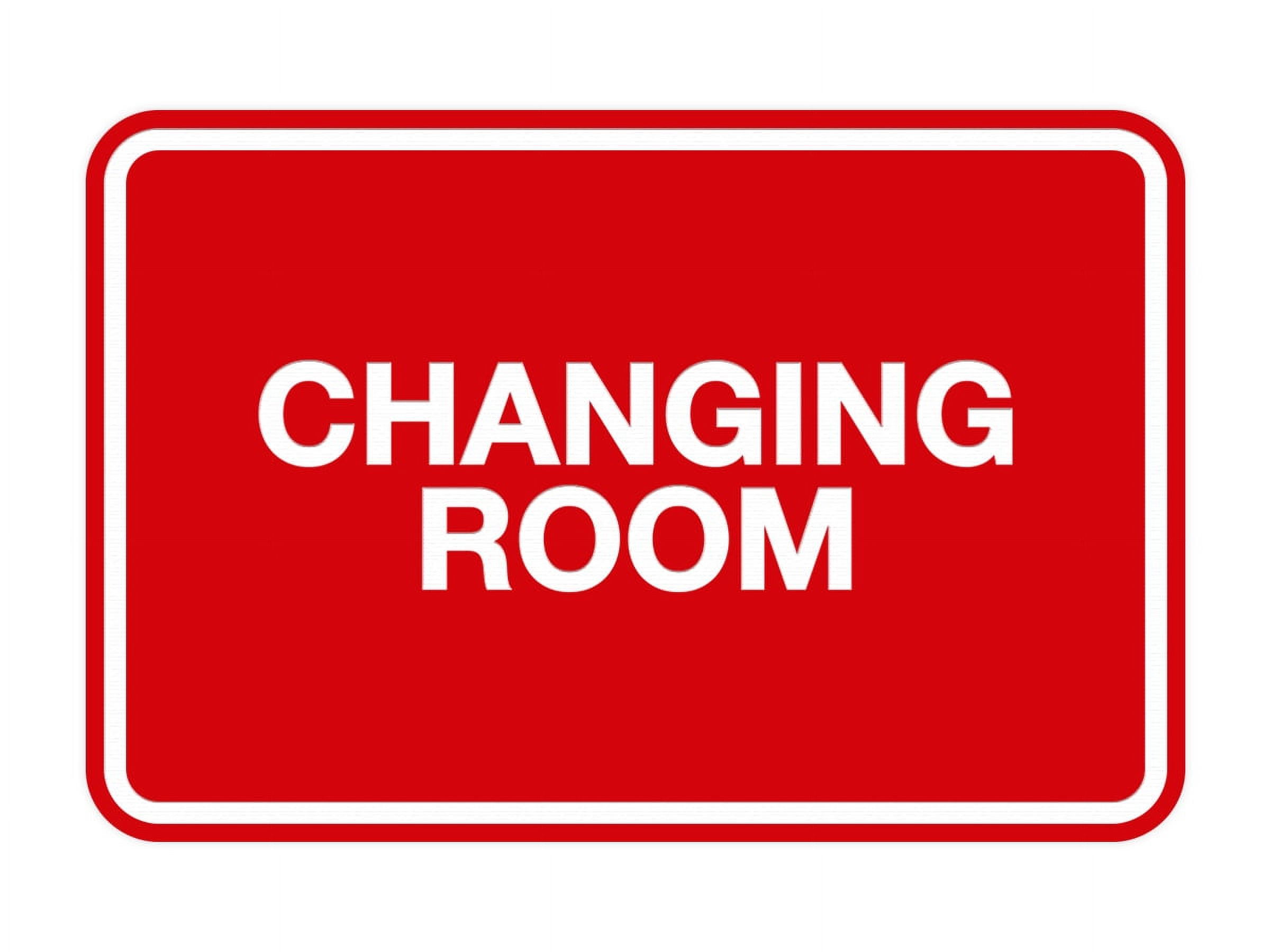 Classic Changing Room Sign (Red) - Large - Walmart.com