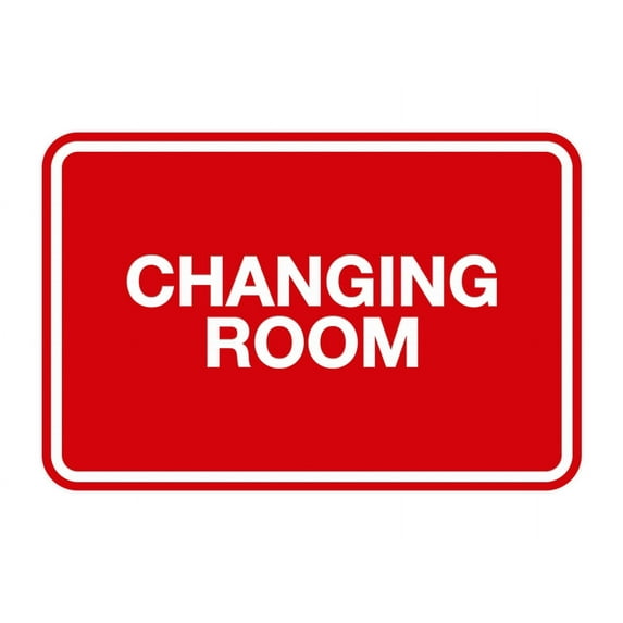 Classic Changing Room Sign (Red) - Medium