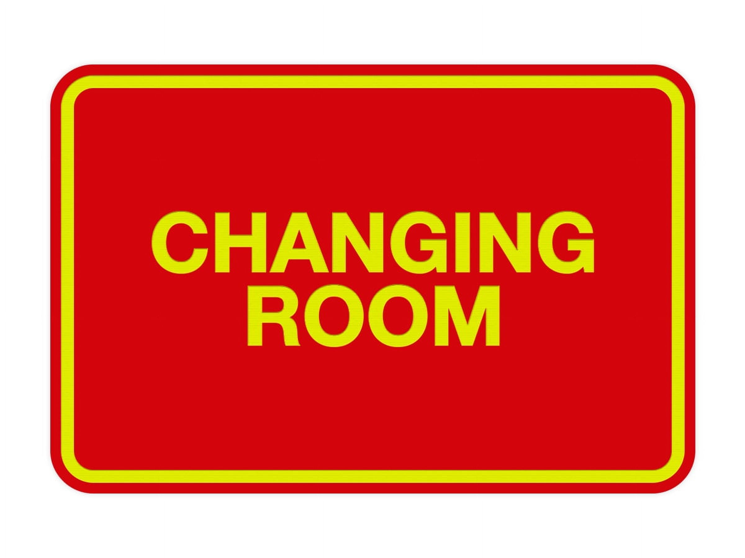 Classic Changing Room Sign (Red/Yellow) - Small - Walmart.com