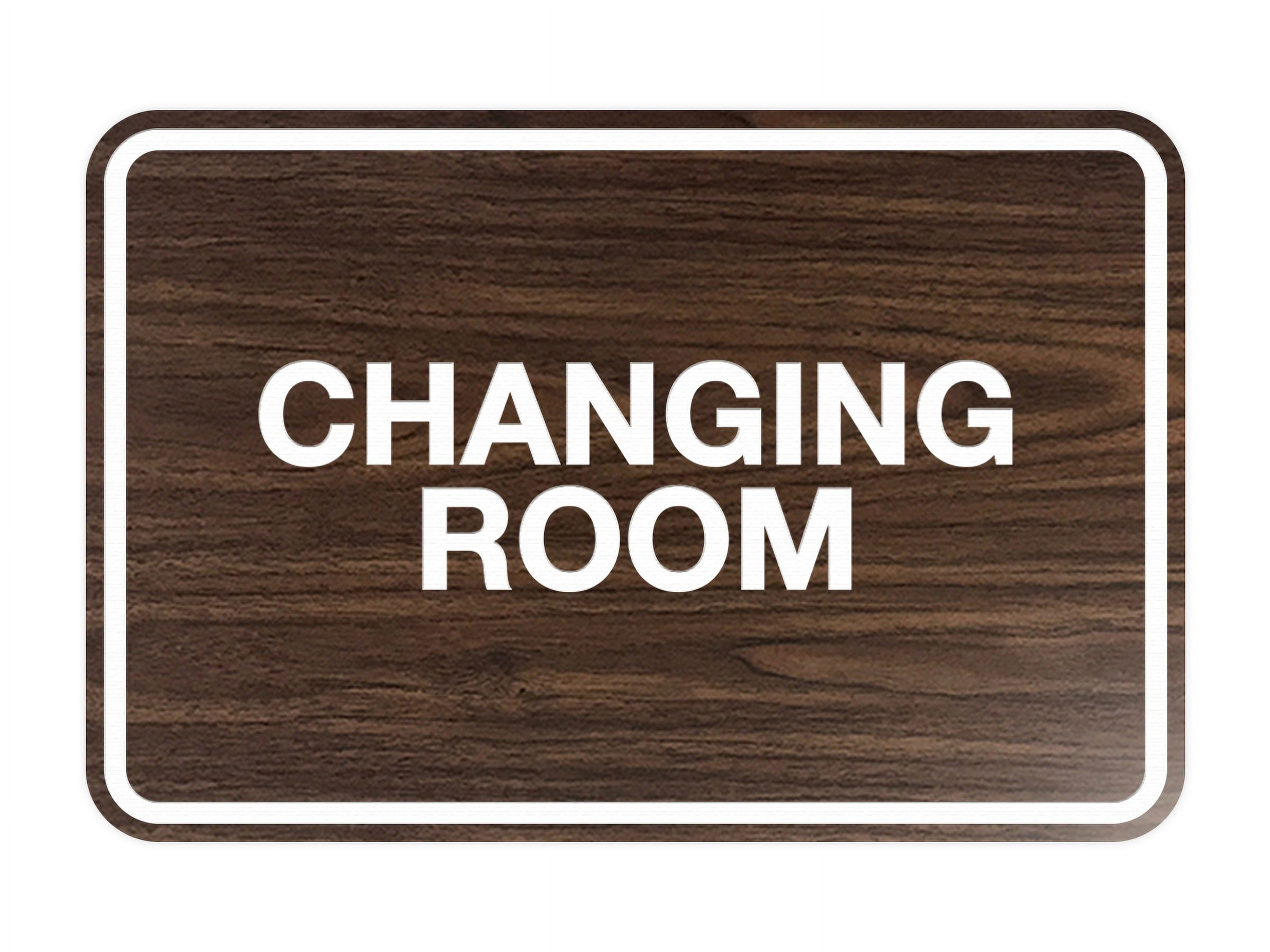 Changing Room Sign Pretty Classic Changing Room Sign (Walnut) - Medium - Walmart.com