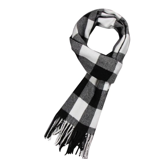 Classic Check Pattern Winter Scarf for Men and Women Soft Warm Thickened Fashion Neck Wrap Accessory Ideal Cold Weather Comfort