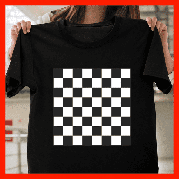 Classic Checkerboard Grid Retro Ska Punk Rock Streetwear Unisex T-Shirt, S-3XL