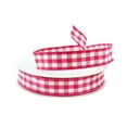 thumbnail image 1 of Classic Checkered Plaid Wired Ribbon, 5/8-Inch, 10-Yard - Fuchsia, 1 of 1