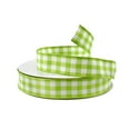 thumbnail image 1 of Classic Checkered Plaid Wired Ribbon, 5/8-Inch, 10-Yard - Kiwi, 1 of 1
