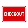 thumbnail image 1 of Classic Checkout Sign (Red) - Large, 1 of 1