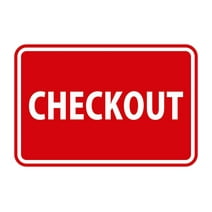 Classic Checkout Sign (Red) - Small