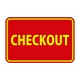 thumbnail image 1 of Classic Checkout Sign (Red/Yellow) - Small, 1 of 1