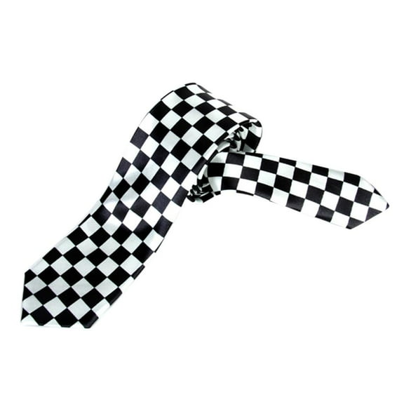 Classic Checks Plaid Unisex Slim Narrow Skinny Necktie