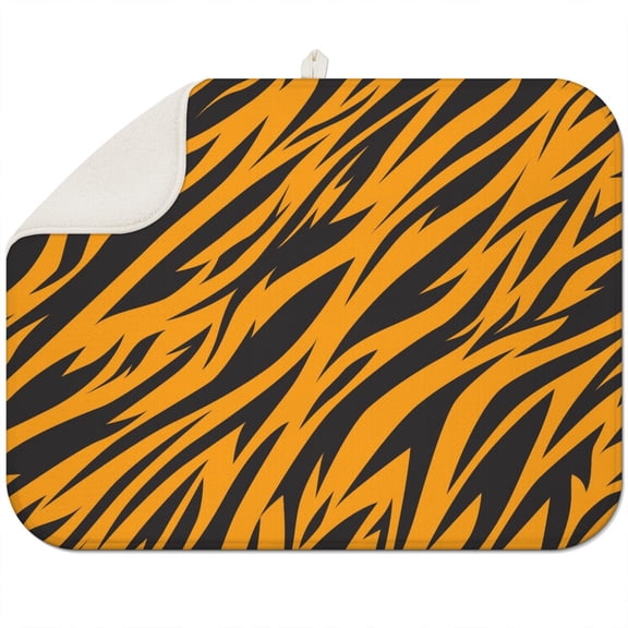 Classic Cheetah Spots Dish Mat – Timeless Leopard Print Design for Elegant Kitchen Styling