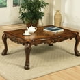thumbnail image 1 of Classic Cherry Oak Coffee Table With Claw Legs And Exquisite Decoration Rectangular Feet - Solid Wood Construction For Durability, 1 of 5