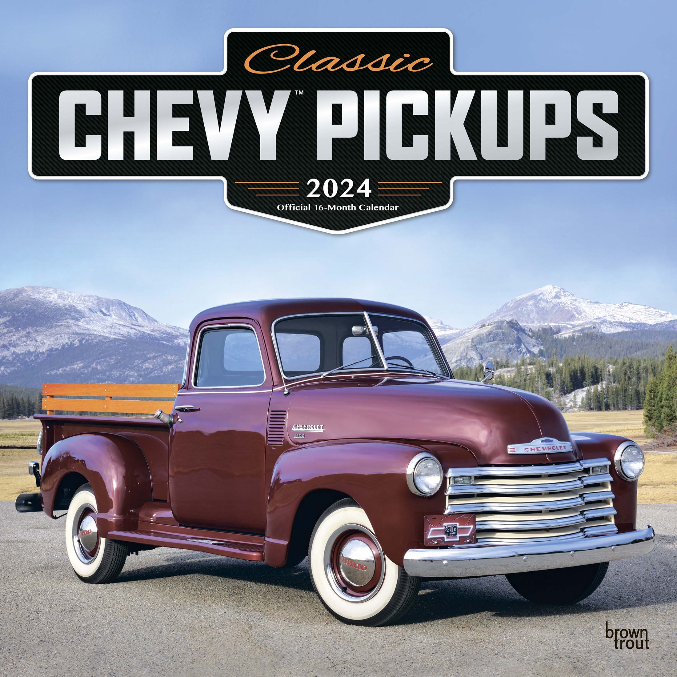 Classic Chevy Pickups OFFICIAL 2024 12x24" (Hanging) Wall Calendar