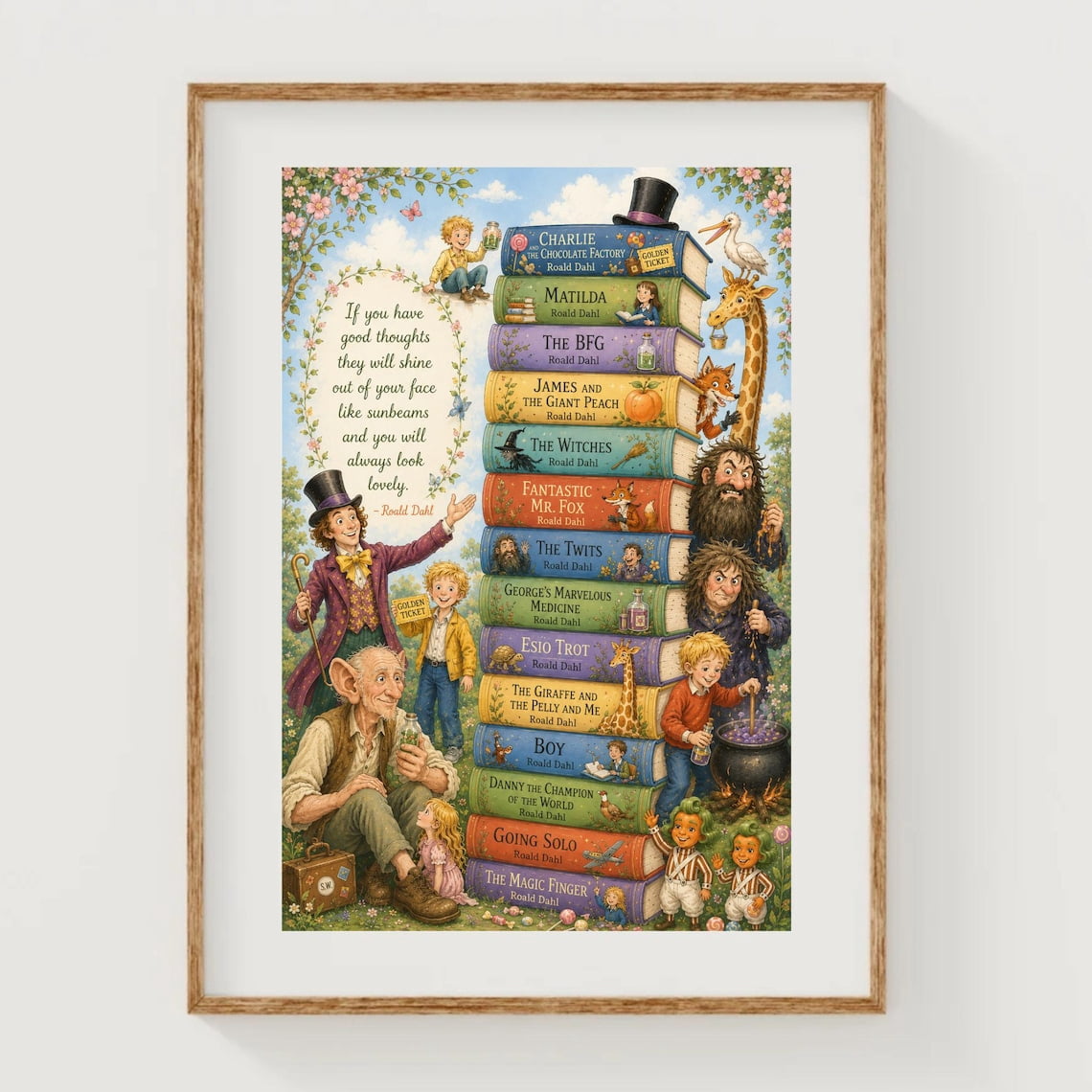 Classic Childrens Book Stack Wall Art Print - Walmart.com