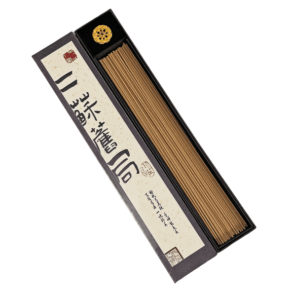 Classic Chinese incense sticks. Includes a metal incense holder, 8.27 inches in length