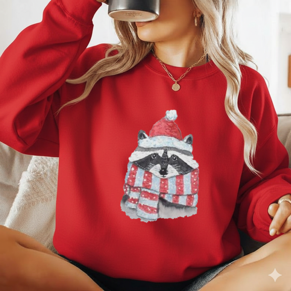 Classic Christmas Animal Fun Cute Winter Holiday Celebration Sweatshirt, up to size 5XL