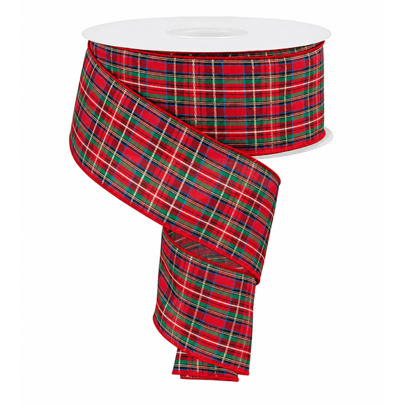 Classic Christmas Tartan Plaid Ribbon - 2 1/2" x 50 Yards, Tree Wrapping, Gift Wrapping