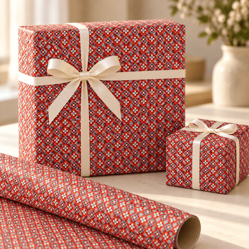 Classic Christmas Wrapping Paper, Winter Holiday Gift Wrap, 72 x 22 in ...