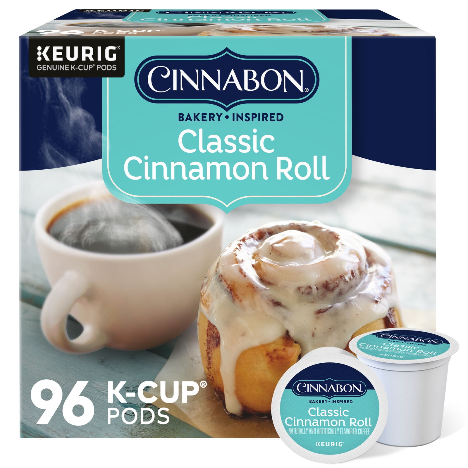 Cinnabon Classic Cinnamon Roll Coffee - K-Cup Pod - Light Roast - 96 Ct