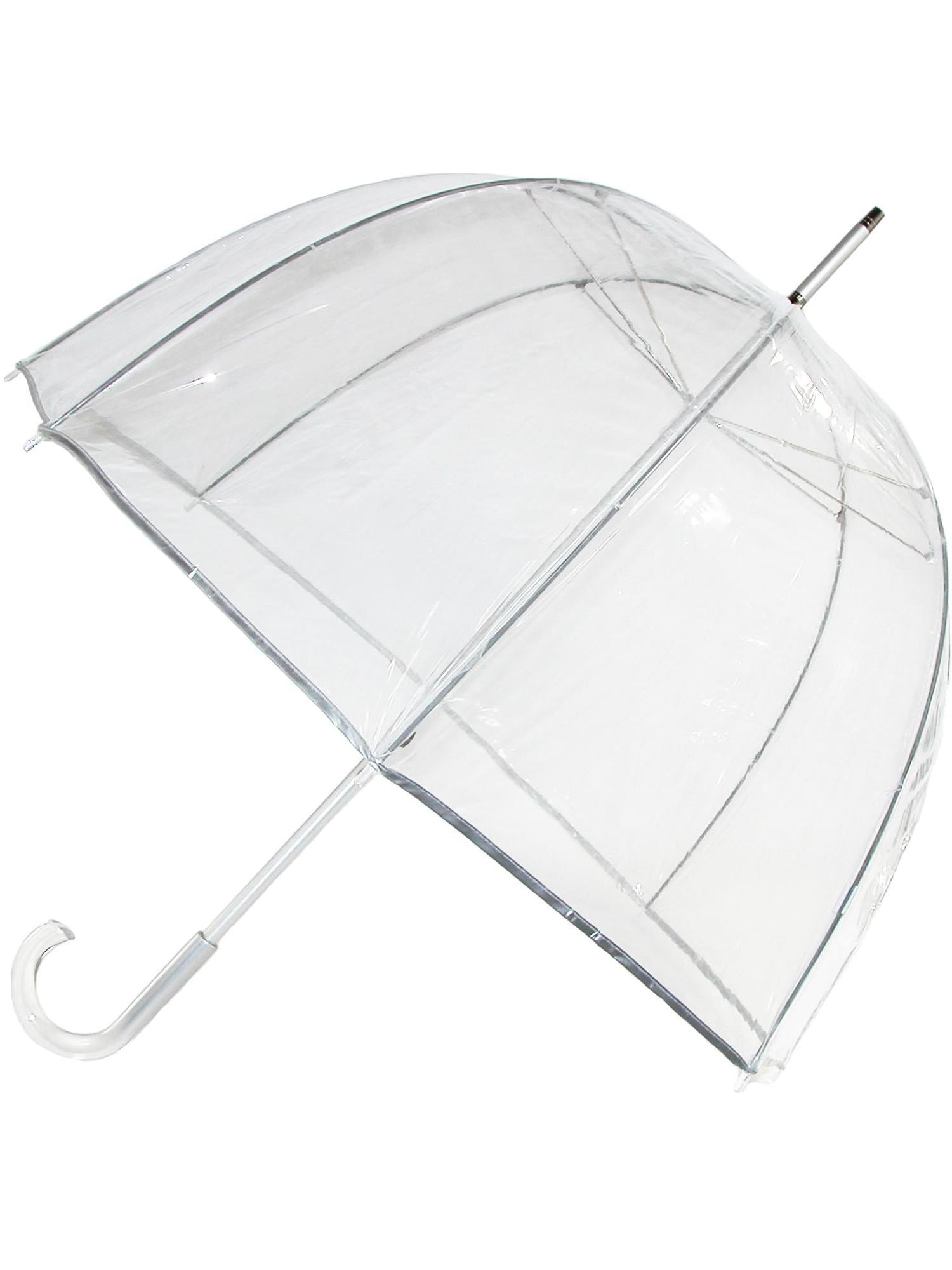 Clear PVC Dome Bell Umbrella with Cane Handle