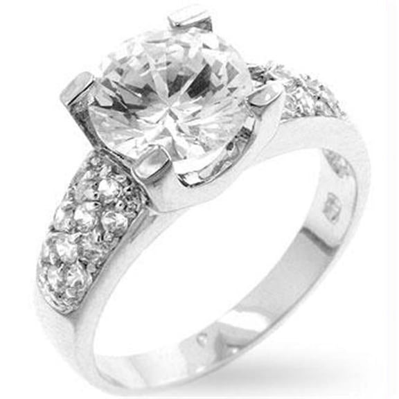 Classic Clear Engagement Ring, Size : 10