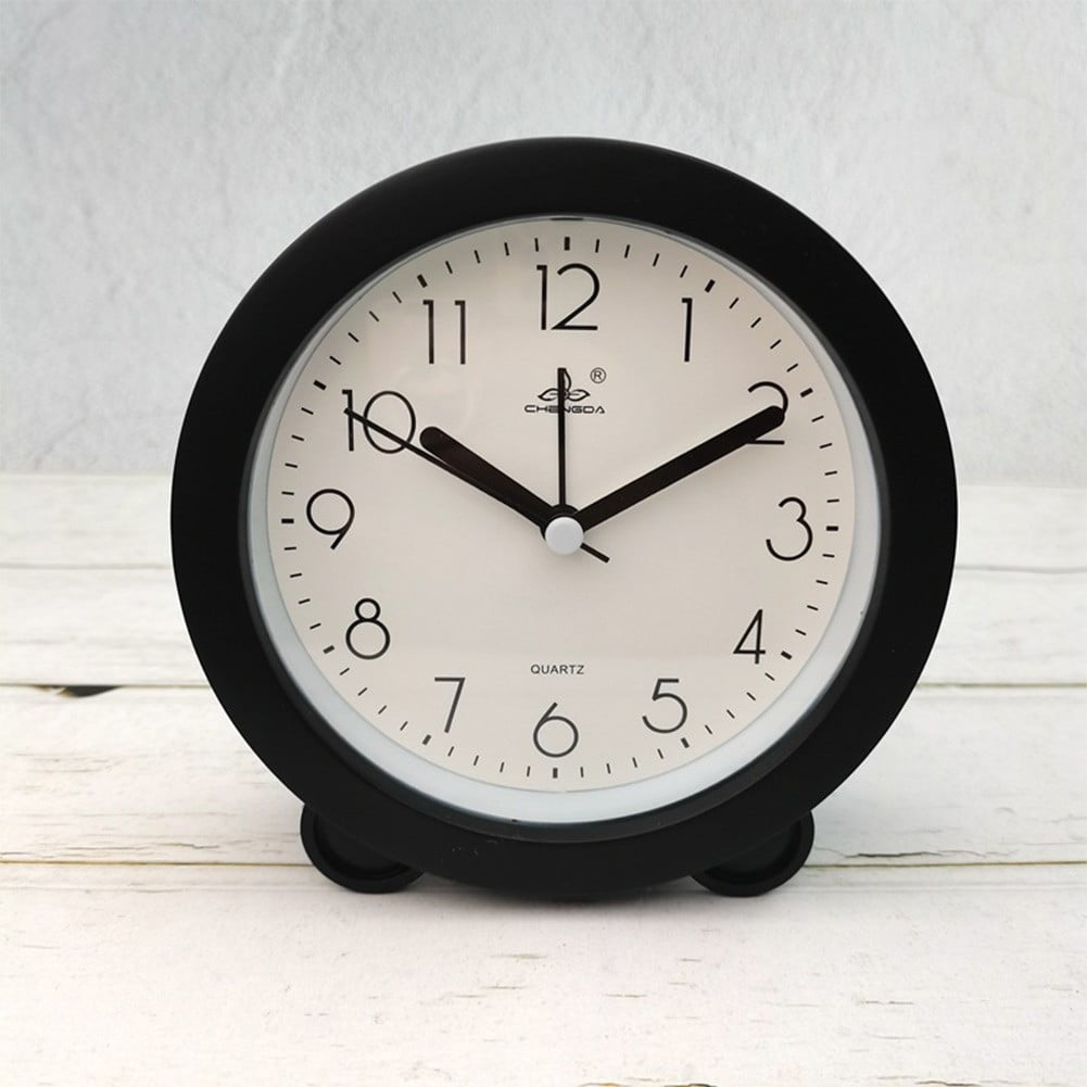 Classic Clock Snooze Silent Small Bedside Clocks Crescendo Beep Alarm