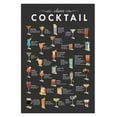 thumbnail image 1 of Classic Cocktail Canvas Hanging Poster Cocktail Recipe Mixology Art Prints, Cocktail Menu Guide Canvas Print, Bar Cart Decor, Cocktails Poster, 1 of 1
