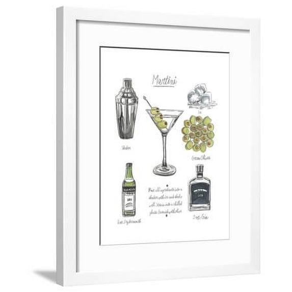 Classic Cocktail - Martini, Framed Art Print Wall Art by Naomi McCavitt Sold by Art.Com