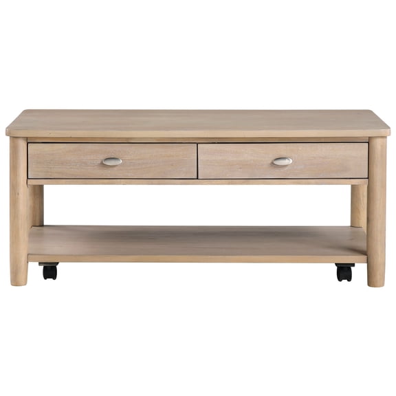 Classic Cocktail Table with Ball Bearing Drawers / Adds Function to Living Room