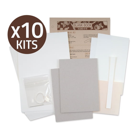 Books by Hand "Designed by Me" Blank Cover Bookbinding Kit - Classic Codex Style Book Class Pack