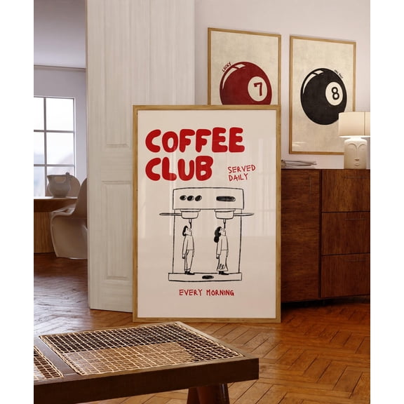 Classic Coffee Poster Vintage Kitchen Wall Art Cafe Decor, Unframed Paper Poster 8x10in