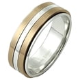 thumbnail image 1 of Classic Coffee Spinner Ring Stainless Steel Minimalist Anti-Anxiety Band Unisex Fantasy Forge Jewelry, 1 of 4