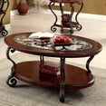 thumbnail image 1 of Classic Coffee Table With Metal Combination And Ornate Details Traditional Style, 1 of 6