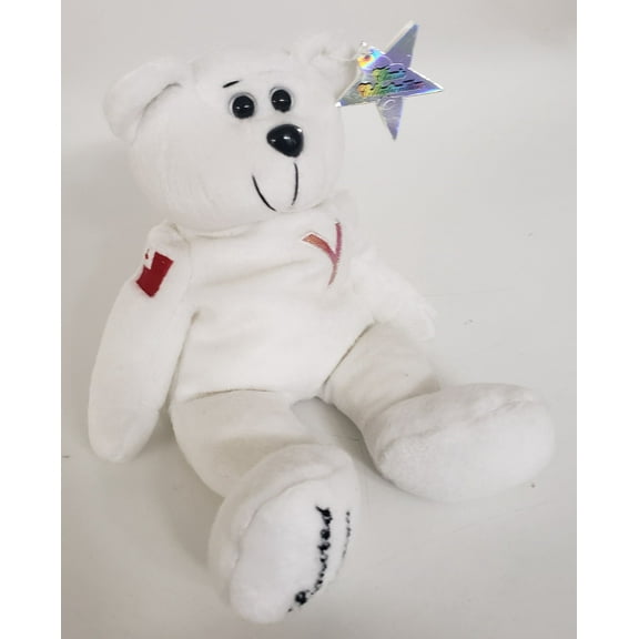 Classic Collecticritters "Y" Millennium Series Beanie Bear White