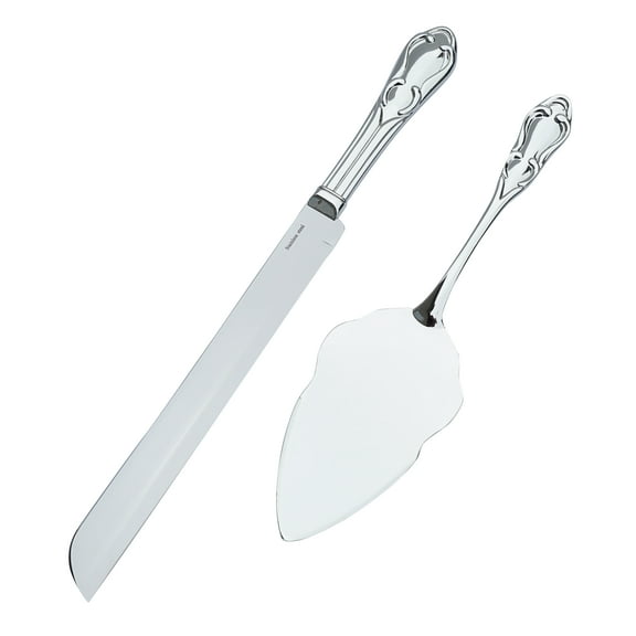 Classic Collection Cake Knife & Serving Set in Silver
