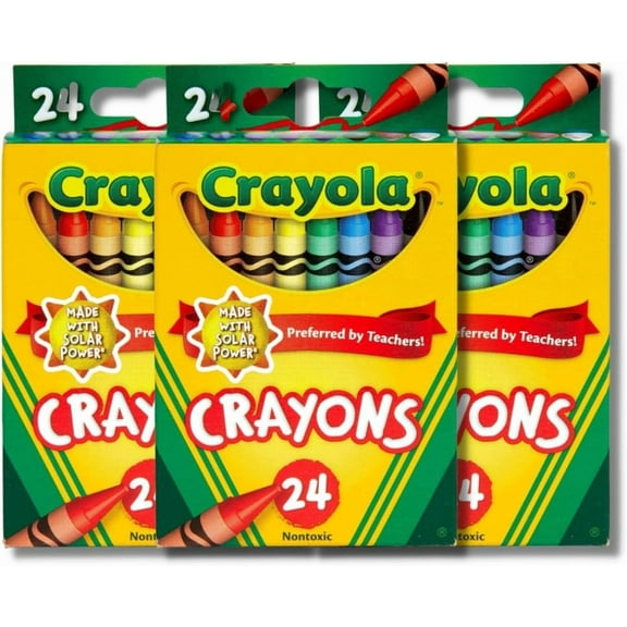 Crayola Classic Color Pack Crayons - Assorted Colors, Box of Crayon 24 Count, Set of 3