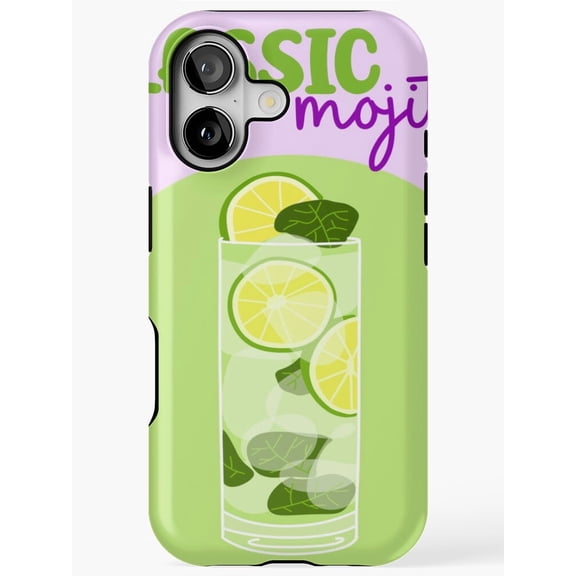 Classic Colorful Mojito Drink Illustration Phone Case for iPhone 17 16 15 14 13 12 11 Pro Max