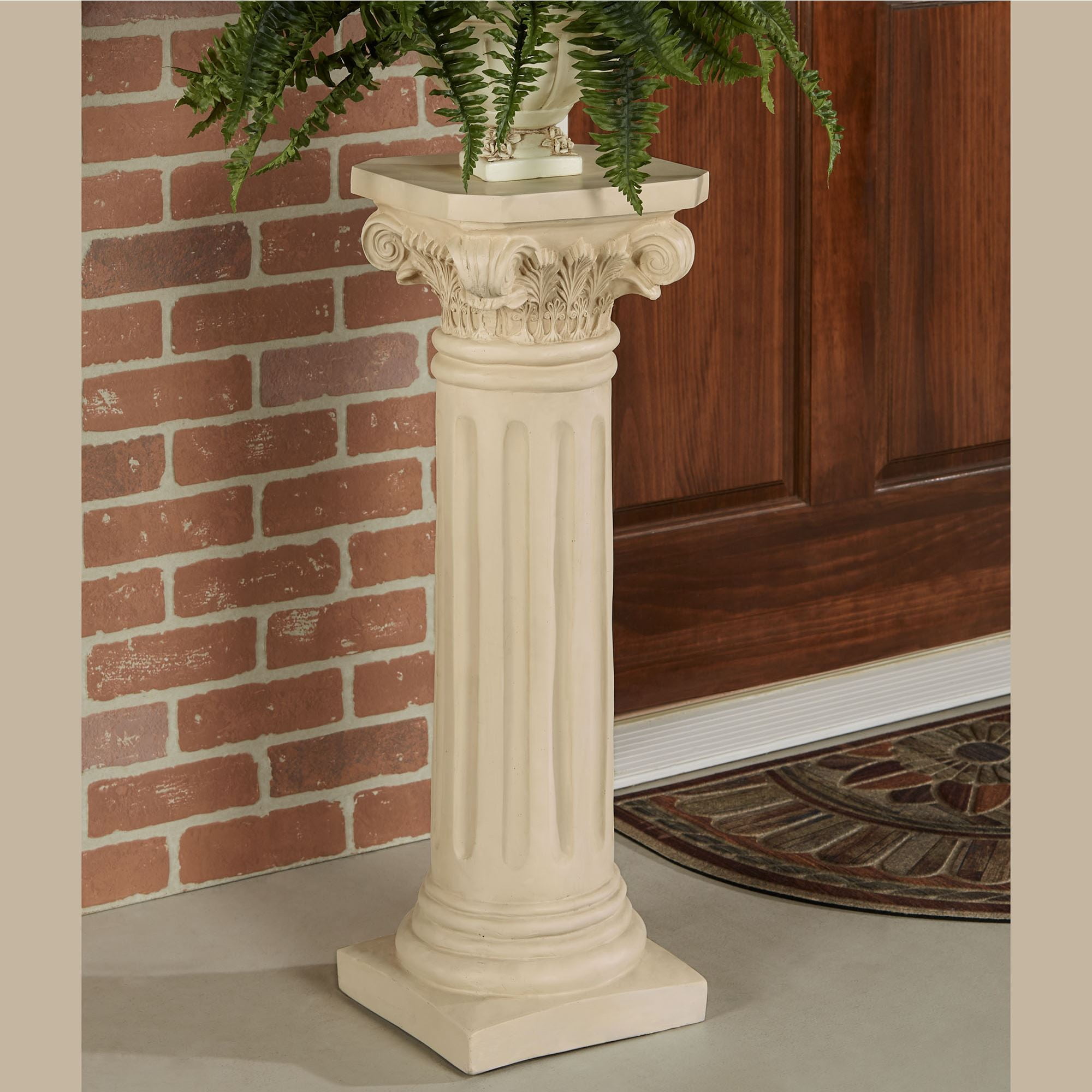 Touch of Class 11'' x 11'' x 31'' Antique Ivory Resin and Fiberglass Classic Column Pedestal