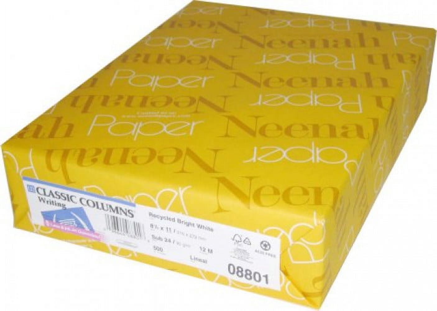 Classic Columns Bright White 80# Cover 8.5"x11" 250 Sheets