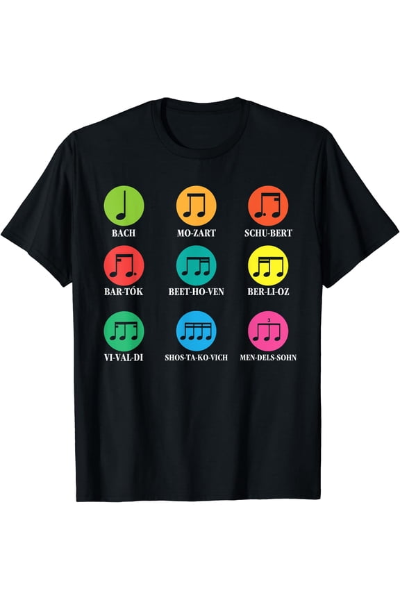 Classic Composers Classical Music Musical Notes T-Shirt