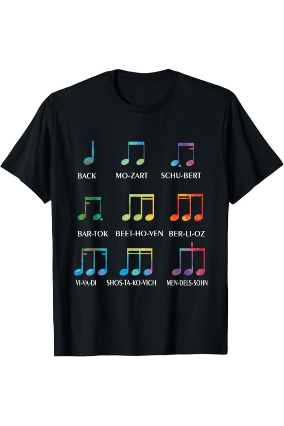 Classic Composers Classical Music Musical Notes T-Shirt