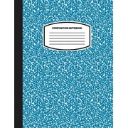 Classic Composition Notebook 8.5x11 Wide Ruled Lined Paper Notebook Journal Blue Gray Notebook for Kids, Teens, St, Paperback