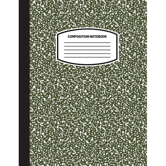 Classic Composition Notebook: (8.5x11) Wide Ruled Lined Paper Notebook Journal (Olive Green) (Notebook for Kids, Teens, Students, Adults) Back to School and Writing Notes (Paperback)